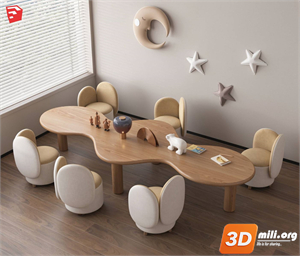 Kid's table and chairs Skp Files 
